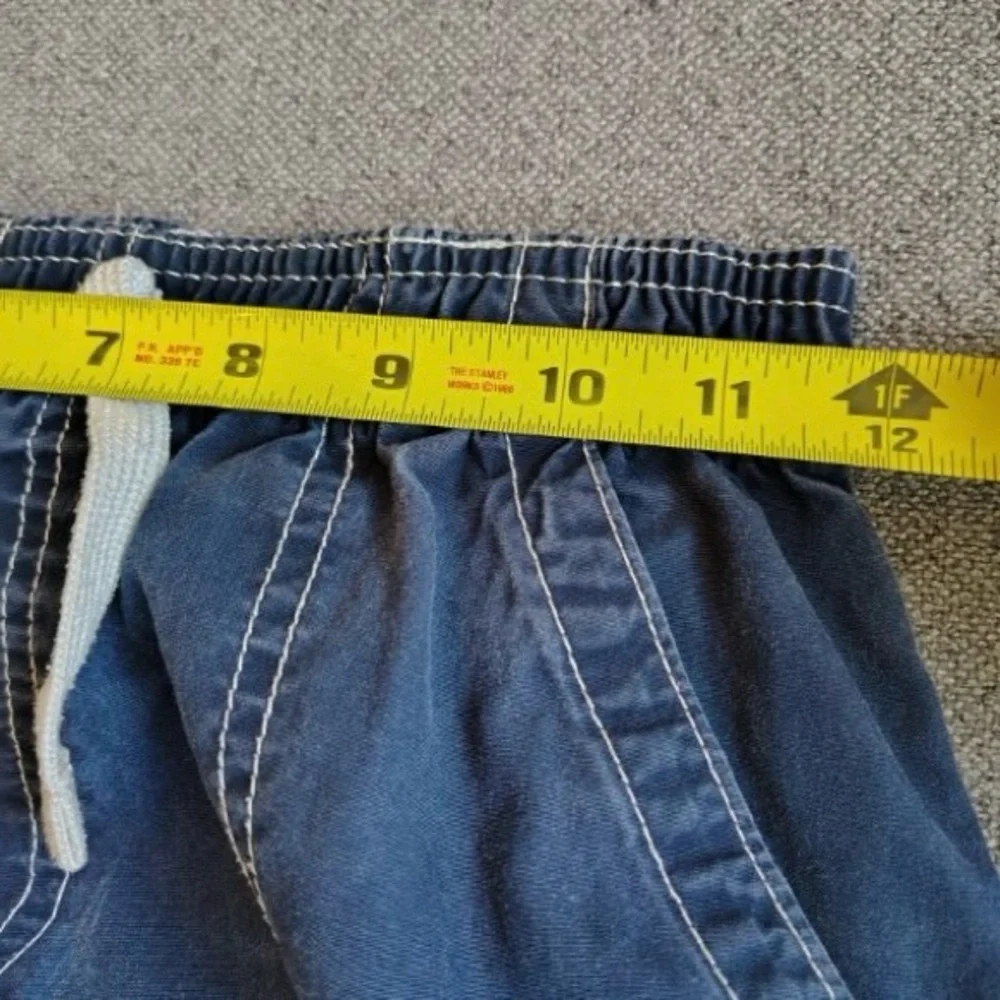 Oshkosh Bgosh Denim Shorts Boys 7X Blue Drawstring Cargo Stitched Pockets